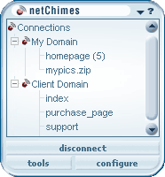 netChimes - plays real-time alerts for website activity